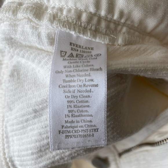 Everlane The Corduroy Straight Leg Ankle Crop Trouser Pants Sandstone Size 4 - Picture 9 of 9